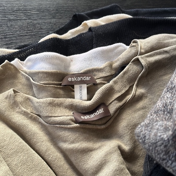 Eskandar sweater lot, 3 long oversized sweater dresses, 8 linen sweaters - Picture 2 of 14